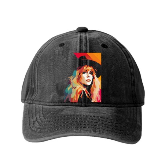 Discover Stevie Nicks WPAP Washed Denim Baseball Caps