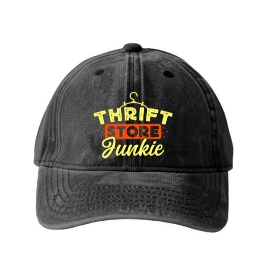 Discover Thrift Store Junkie Thrifting Picker Yard Sale Thr Washed Denim Baseball Caps