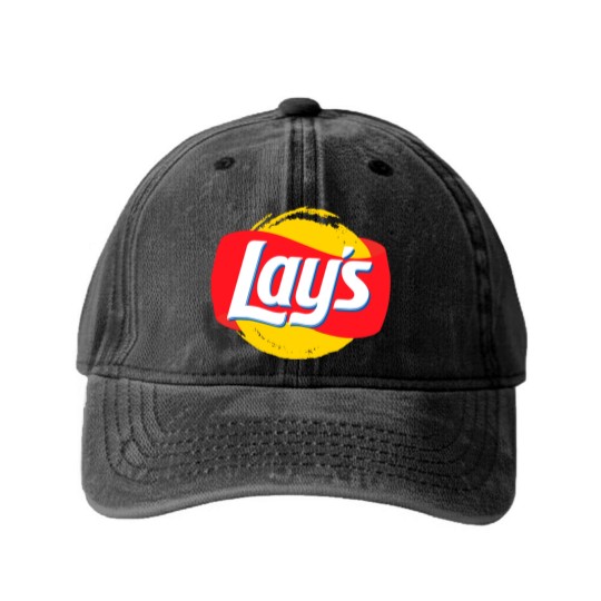 Discover Lays Snack Washed Denim Baseball Caps