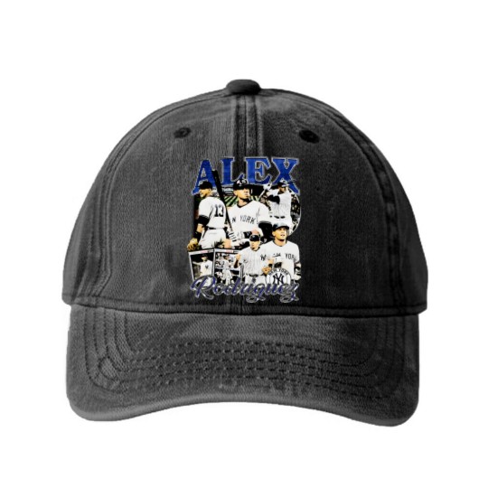 Discover Alex Rodriguez Washed Denim Baseball Caps