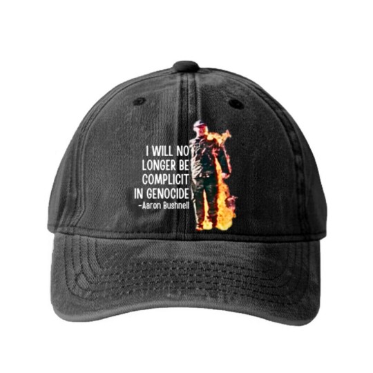 Discover Aaron Bushnell, Us airman - Aaron Bushnell Washed Denim Baseball Caps