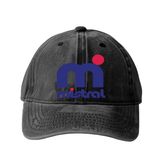 Discover Mistral Logo | Essential Washed Denim Baseball Caps