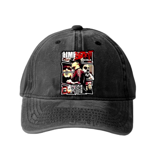 Discover Limp Bizkit Washed Denim Baseball Caps, Vintage Limp Bizkit Gold Cobra Washed Denim Baseball Caps, Limp Bizkit Washed Denim Baseball Caps For Fans, Limp Bizkit Graphic Washed Denim Baseball Caps, Limp Bizkit Rock Band Washed Denim Baseball Caps