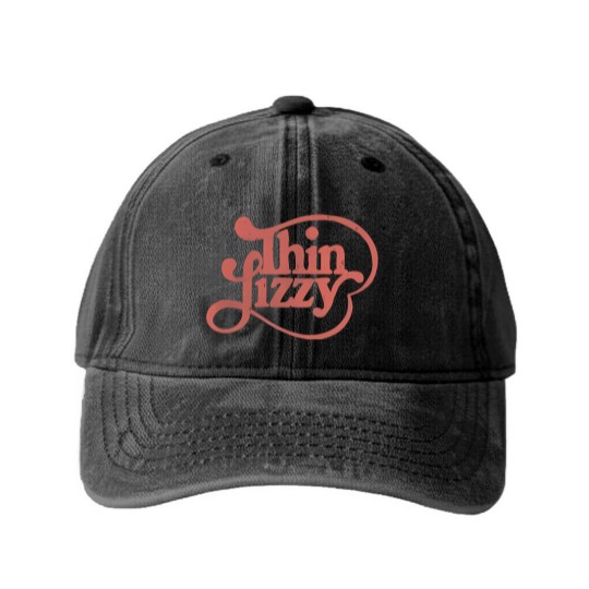 Discover Thin Lizzy First Logo Washed Denim Baseball Caps - Vintage Style Washed Denim Baseball Caps - Retro 1970s Band Unisex Washed Denim Baseball Caps