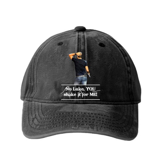 Discover No Luke You Shake It For Me Washed Denim Baseball Caps