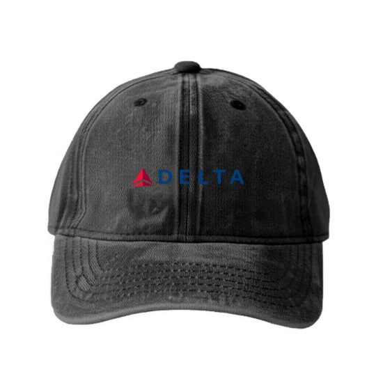 Discover Delta Air Lines Washed Denim Baseball Caps