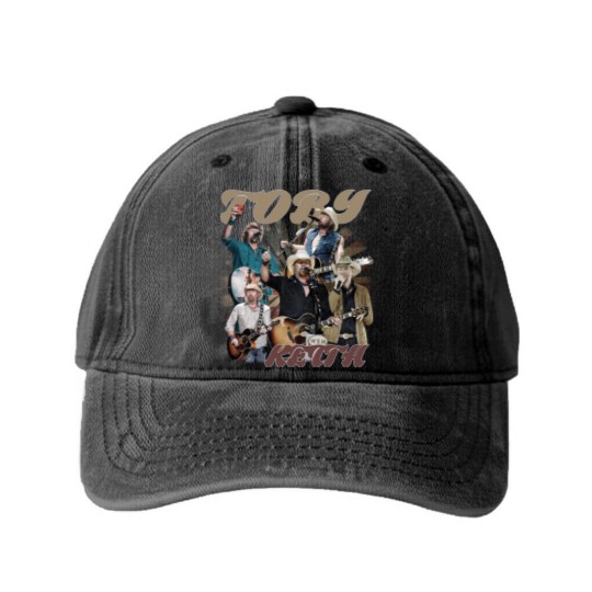 Discover Toby Keith Vintage Washed Denim Baseball Caps, Toby Keith Country Music Washed Denim Baseball Caps, Memorial Toby Retro