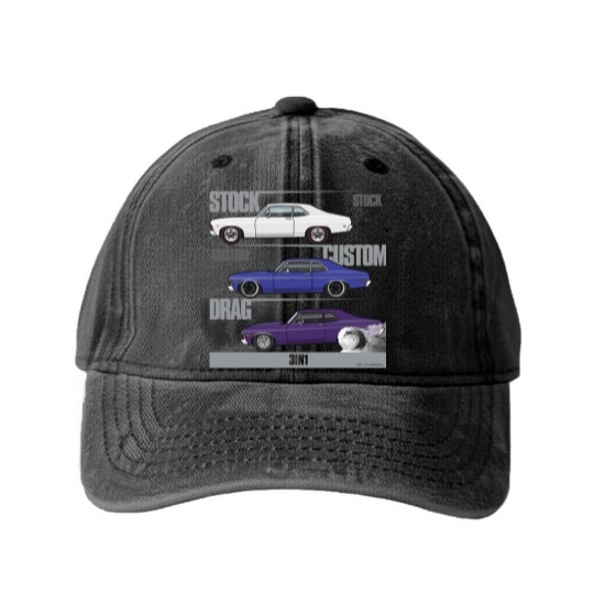Discover 3in1 68-72 Novas Washed Denim Baseball Caps