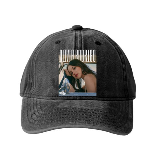 Discover Meet Olivia Rodrigo Sour Tour Washed Denim Baseball Caps, Olivia Rodrigo Washed Denim Baseball Caps