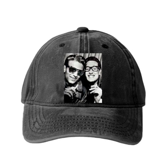 Discover Waylonn Jennings and Buddy Holly 1958 Washed Denim Baseball Caps