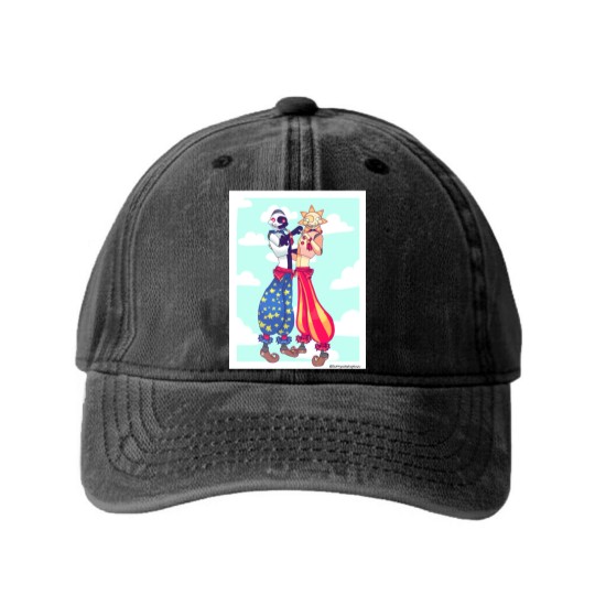 Discover Sun and Moon fnaf Long Washed Denim Baseball Caps