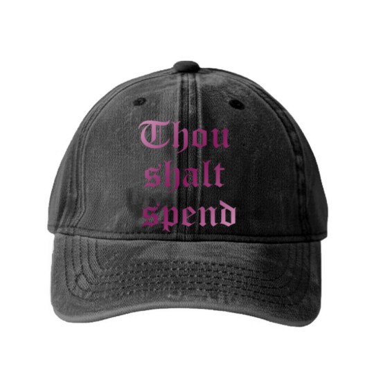Discover Thou Shalt Spend As worn by Ashley Tisdale Washed Denim Baseball Caps