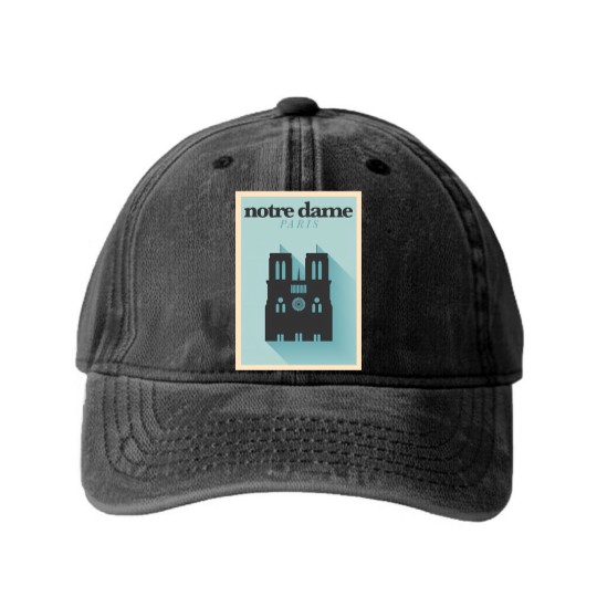 Discover ND Paris Poster Design - ND - Washed Denim Baseball Caps