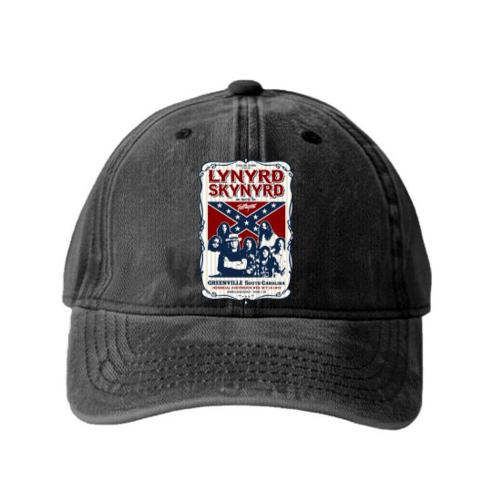 Discover Lynyrd Skynyrd 1977 Tour Washed Denim Baseball Caps Washed Denim Baseball Caps