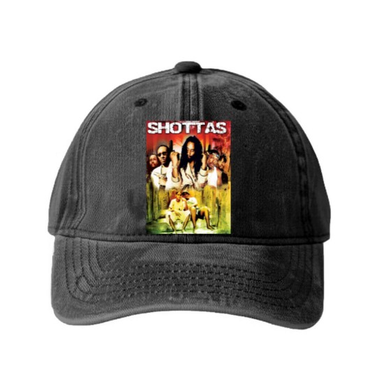 Discover Shottas Jamaican Crime Gangsta Movie Washed Denim Baseball Caps