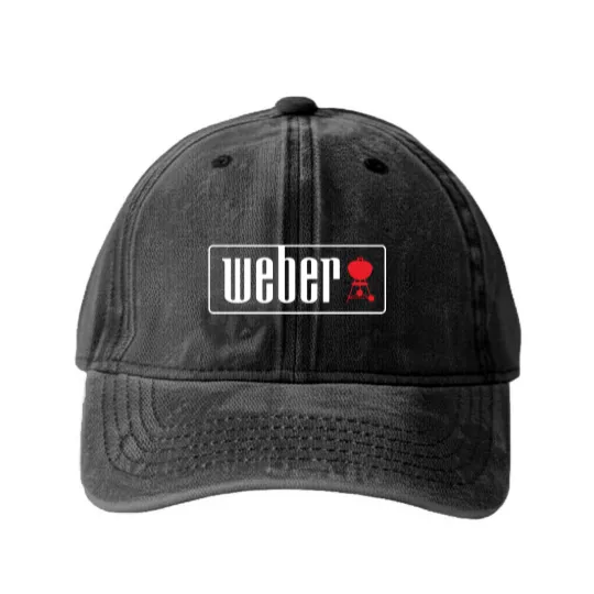 Discover Weber Outdoor Charcoal Grills BBQ New BBQ Washed Denim Baseball Caps