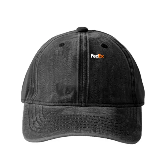 Discover FedEx Washed Denim Baseball Caps Navy Blue Size Medium Unisex