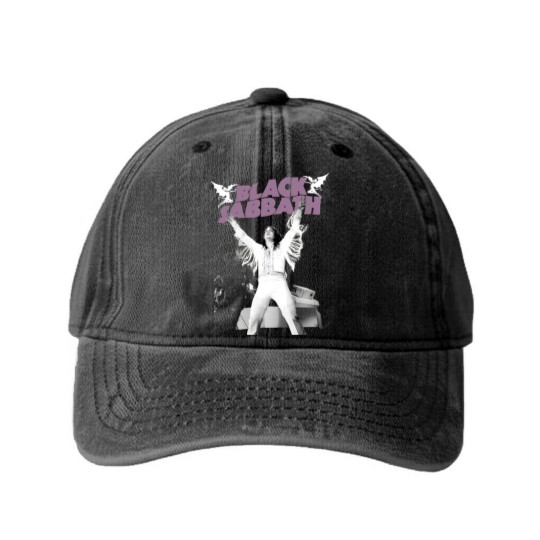 Discover Black sabbath , Vintage Black Sabbath Washed Denim Baseball Caps, Country music Black sabbath concert
