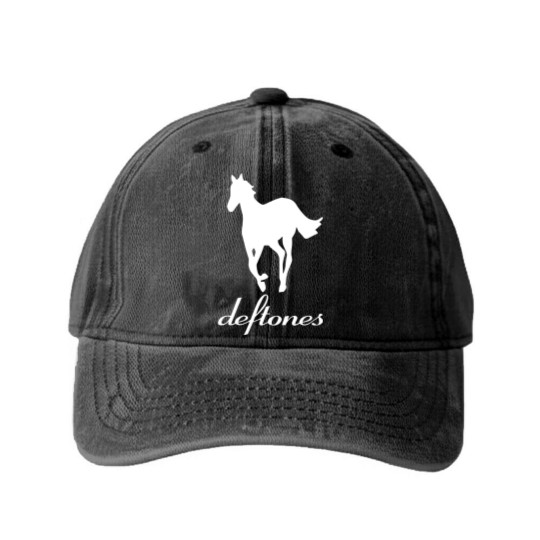 Discover Vintage Deftone Pony Logo Washed Denim Baseball Caps
