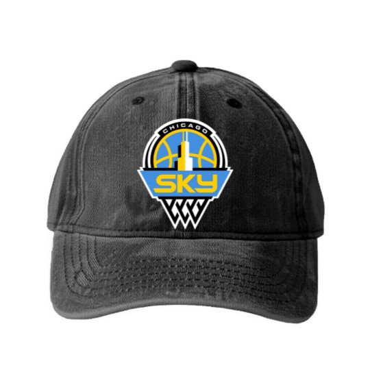 Discover My love Chicago Skies Basketball Washed Denim Baseball Caps