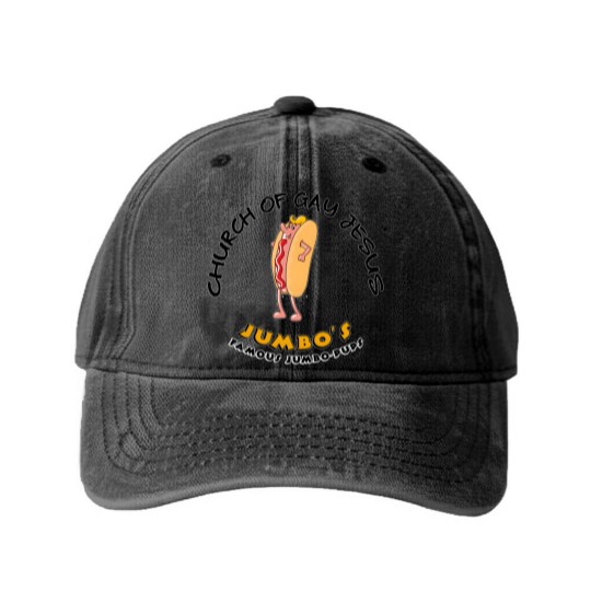 Discover Church Of Gay Jesus Shameless Washed Denim Baseball Caps