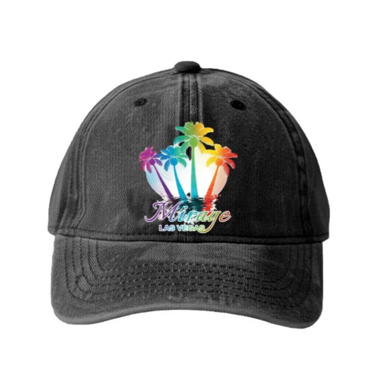 Discover Walk out Rich Mirage Vegas (1) Washed Denim Baseball Caps