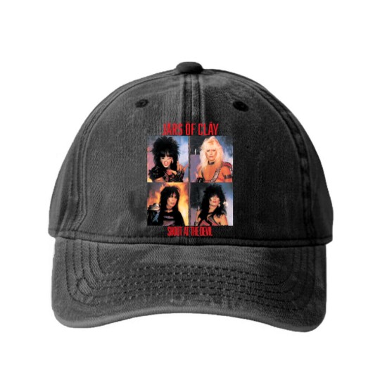 Discover Jars Of Clay- Shout At The Devil- Mtley Washed Denim Baseball Caps