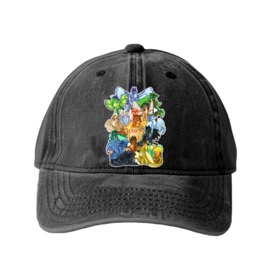 Discover Wings of Firee Wings of Firee Wings of Firee Washed Denim Baseball Caps