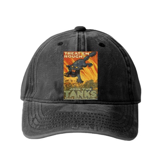 Discover WW1 Propaganda - US Military Vintage Washed Denim Baseball Caps