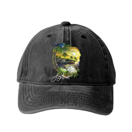 Discover Jimmy Buffett 1983 One Particular Harbor Signature Washed Denim Baseball Caps