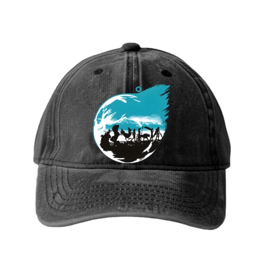 Discover FELLOWSHIP OF THE FANTASY Washed Denim Baseball Caps
