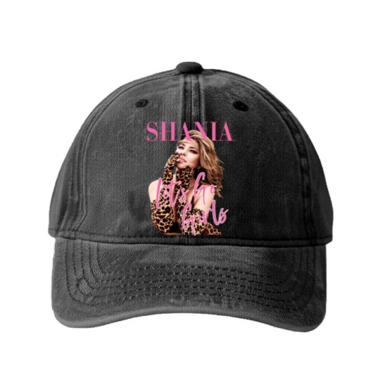 Discover Shania Twain Let's Go Girls Graphic Washed Denim Baseball Caps