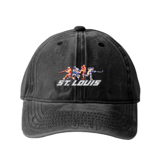 Discover St. Louis Sports Washed Denim Baseball Caps