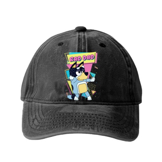Discover Rad Dad Washed Denim Baseball Caps, Rad Dad Gift For Daddy, Rad Dad