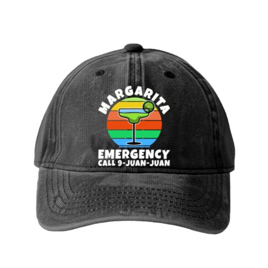 Discover Margarita Emergency Washed Denim Baseball Caps