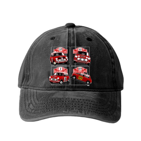 Discover Monte Carlo Rally Mini Coopers Washed Denim Baseball Caps
