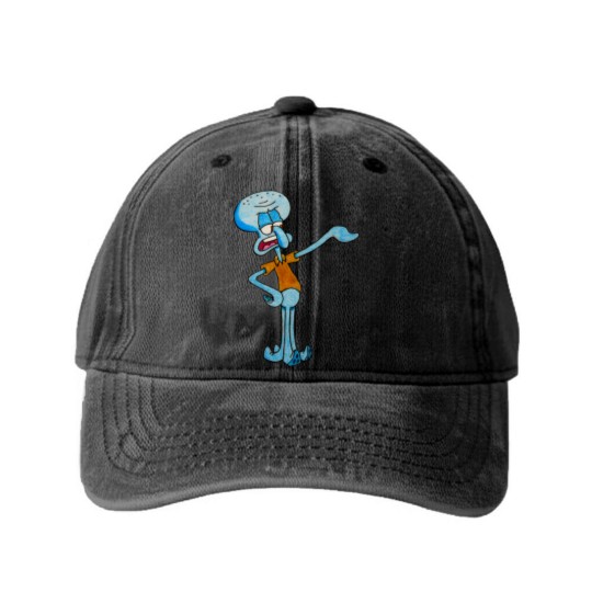 Discover Grumpy Squidward - Squidward - Washed Denim Baseball Caps