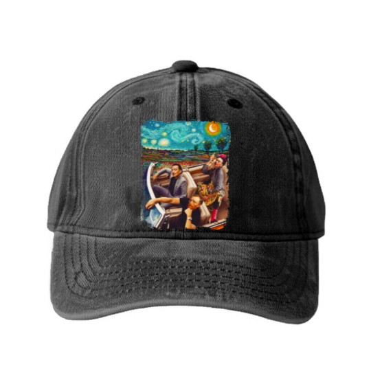 Discover Vincent-Van-Gogh-Frida-Salvador-Dali-Banksy-car    .png Washed Denim Baseball Caps