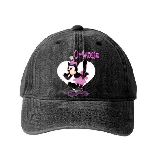 Discover Ortensia Love Washed Denim Baseball Caps