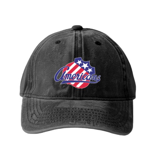 Discover Rochester Americans Ice Hockey Washed Denim Baseball Caps