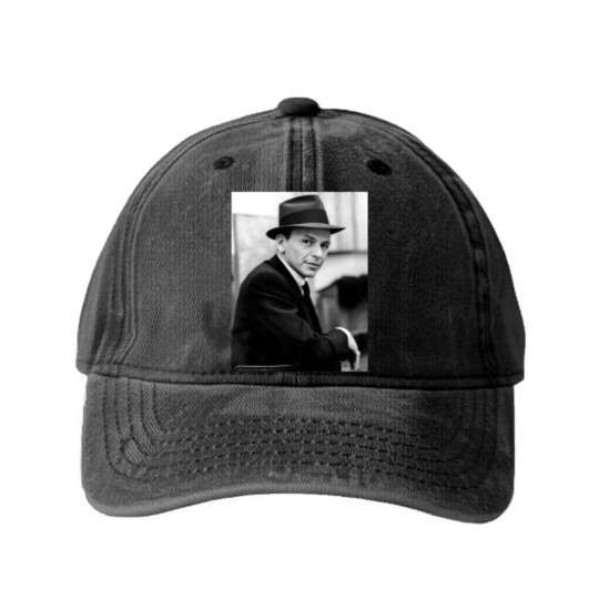 Discover Frank Sinatra Washed Denim Baseball Caps