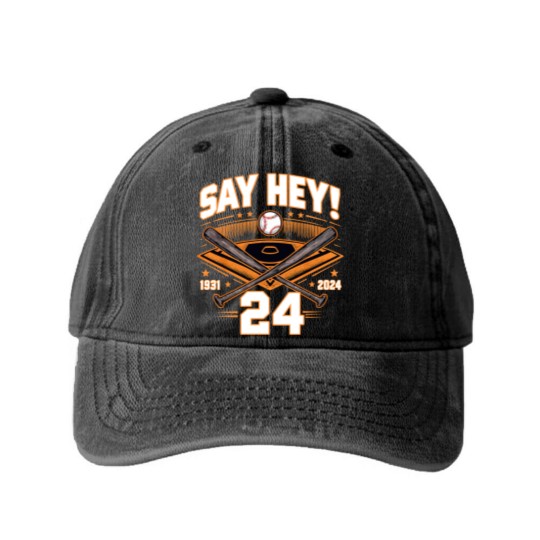 Discover Willie-Mays - Willie Mays - Washed Denim Baseball Caps