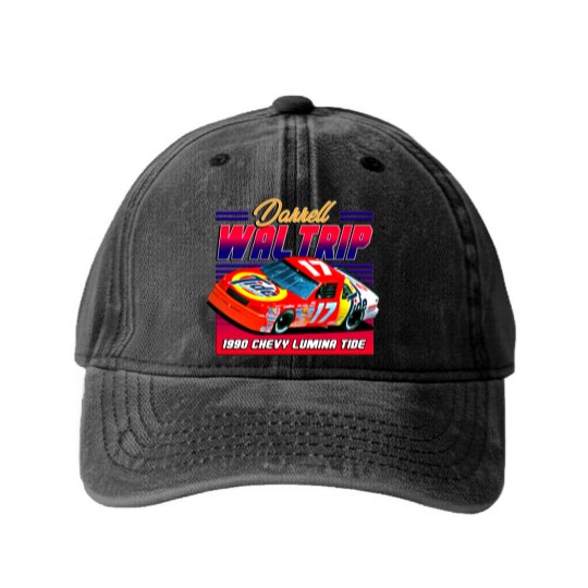 Discover Darrell Waltrip 90s Retro Washed Denim Baseball Caps