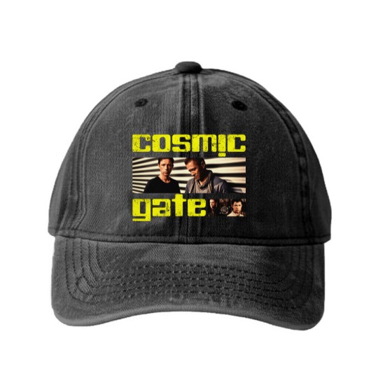 Discover cosmic gate trance dessign Washed Denim Baseball Caps