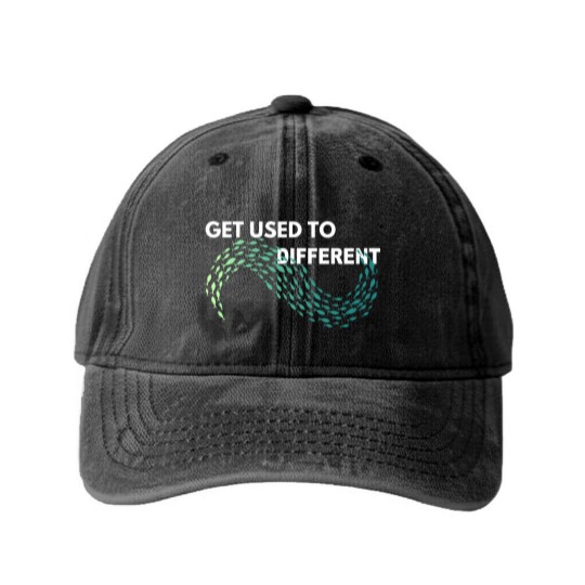 Discover Get Used To Different Chosen Fish Against The Current Washed Denim Baseball Caps