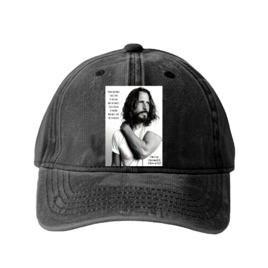 Discover Chris Cornell , Chris Cornell Washed Denim Baseball Caps