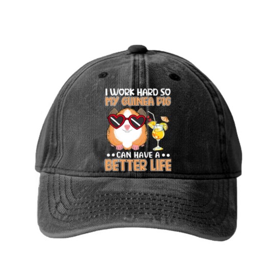 Discover GP Guinea Pig Funny Guinea Pig Guinea Pig Washed Denim Baseball Caps