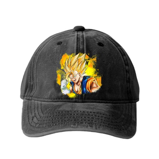 Discover VEGITO SUPER SAIYAN Washed Denim Baseball Caps
