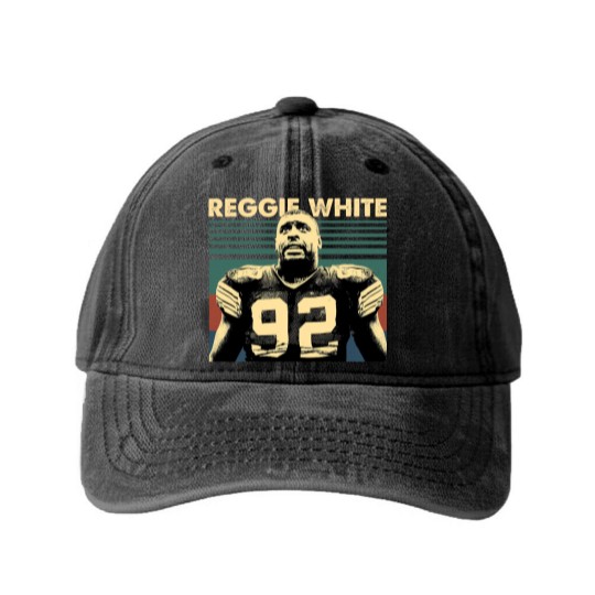 Discover Reggie White Vintage Washed Denim Baseball Caps