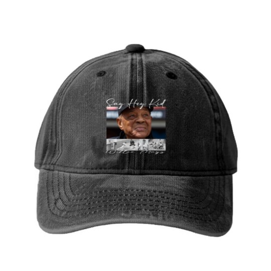 Discover Say Hey Kid - Willie Mays Washed Denim Baseball Caps